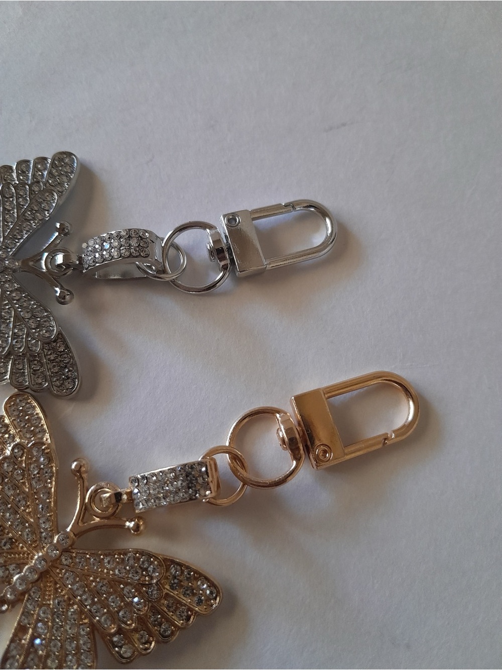 Butterfly Purse Charm Rhinestone Crystal Keychain 1pc - Picture 9 of 10